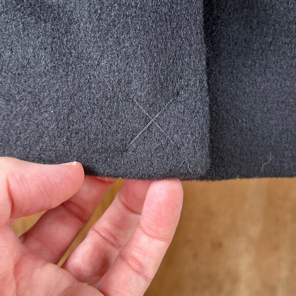 Hart Schaffner Marx Men's Wool/Cashmere Black Overcoat Size 48L. NEW - Picture 5 of 13